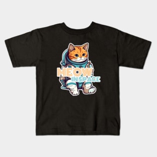 Astronaut cat Kids T-Shirt